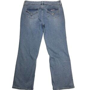 HUDSON JEANS Womens Size 14 Blue Stretch Straight Leg Denim Back Flap Pockets